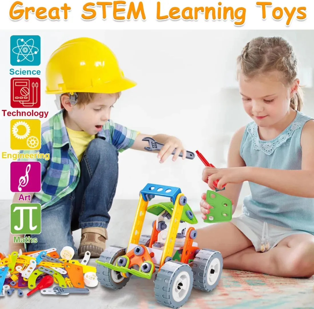10 in 1 STEM Toys for 5 6 7 8  Year Old Boy Birthday Gifts Building Toys for Kids Ages 4-8 5-7 6-8 Educational Stem Activities Robot Toy for Boys 4-6 4-7 Build and Play Construction Set Creative Games