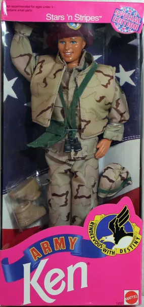 1992 Stars 'n Stripes Army Ken Barbie (1237)