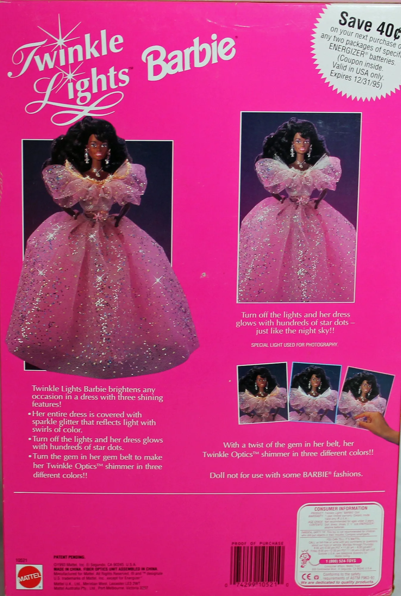 1993 Twinkle Lights Barbie (10521) - African American