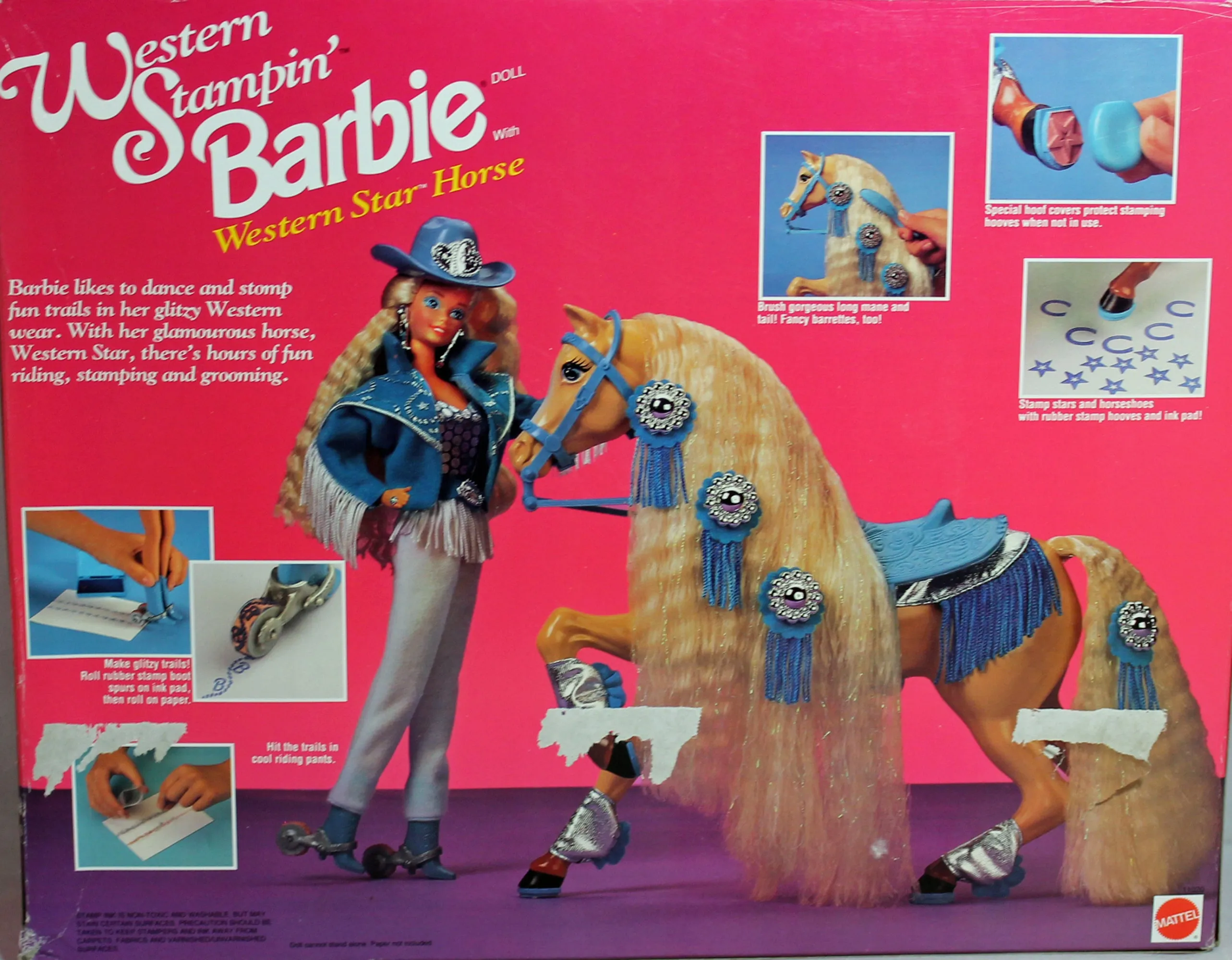 1993 Western Stampin' Barbie & Western Star Horse (11020)