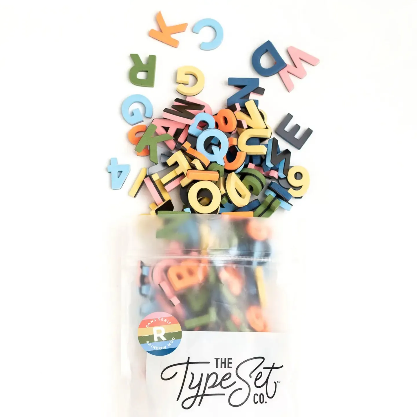 1" 200pc Rainbow Mod Magnetic Letters