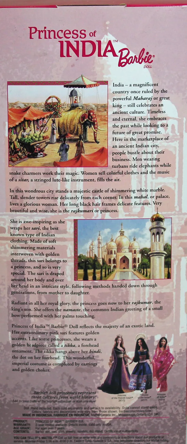2000 Princess of India Barbie (28374) - DOTW