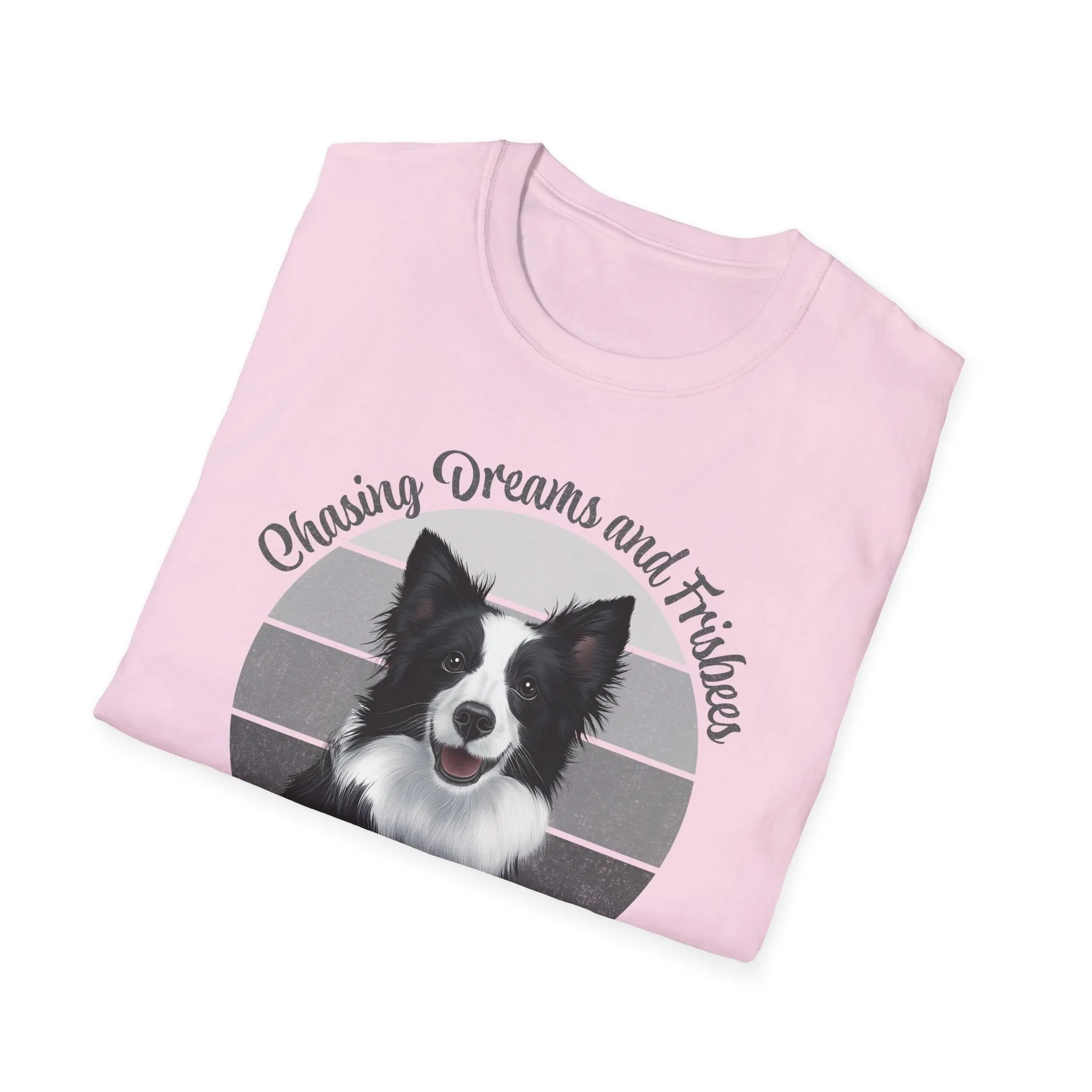 Border Collie Chasing Dreams and Frisbees