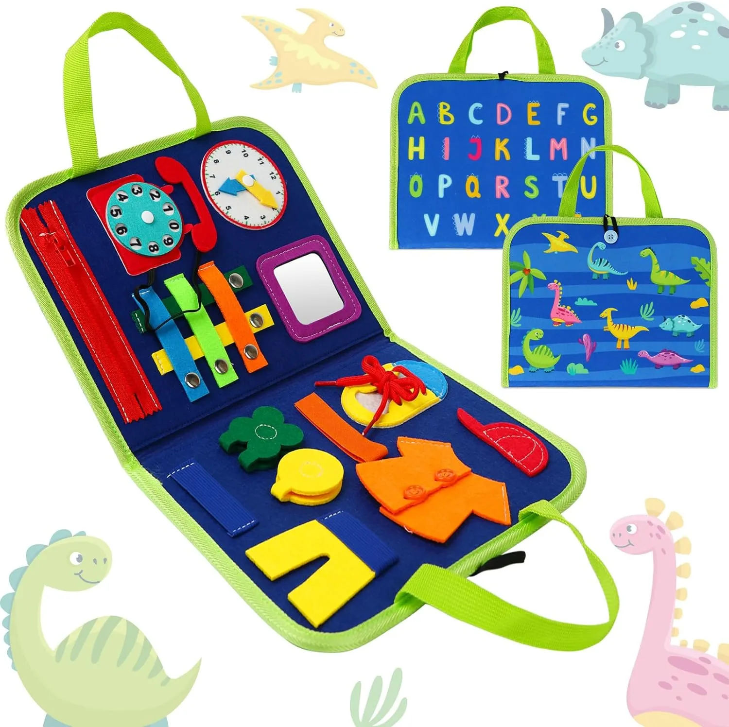 Busy Board Montessori Toddler Toys for 1 2 3 4 Year Old Boy Girl Gift, Baby Educational Toddler Learning Toys Ages 1-4 Kid Preschool Activity Sensory Board, Flying Airplane Travel Essentials Kids Game