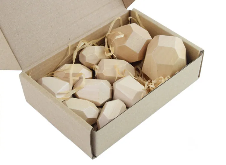 Colorful Wooden Stacking Stones Educational Jenga Toy Set