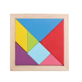 Colorful Wooden Tangram Puzzle Building Blocks