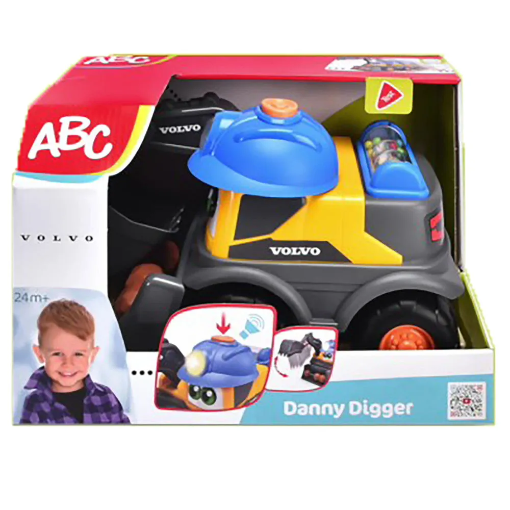 Dickie Toys ABC Volvo Danny Digger - Motorized Excavator Toy, Ages 3 