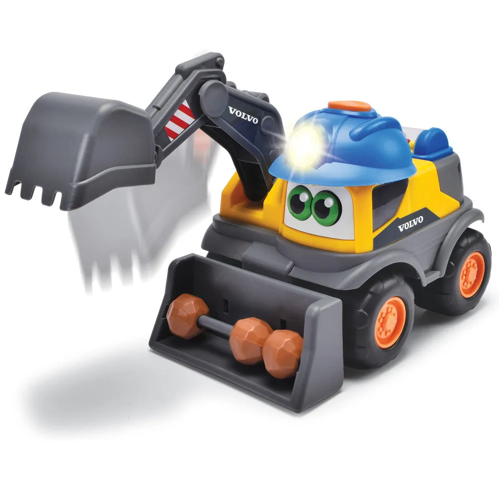 Dickie Toys ABC Volvo Danny Digger - Motorized Excavator Toy, Ages 3 