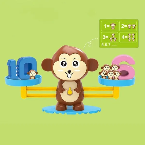 Educational Math Digital Monkey Balance- Brown