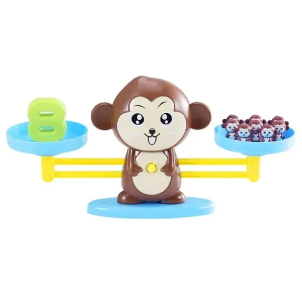 Educational Math Digital Monkey Balance- Brown
