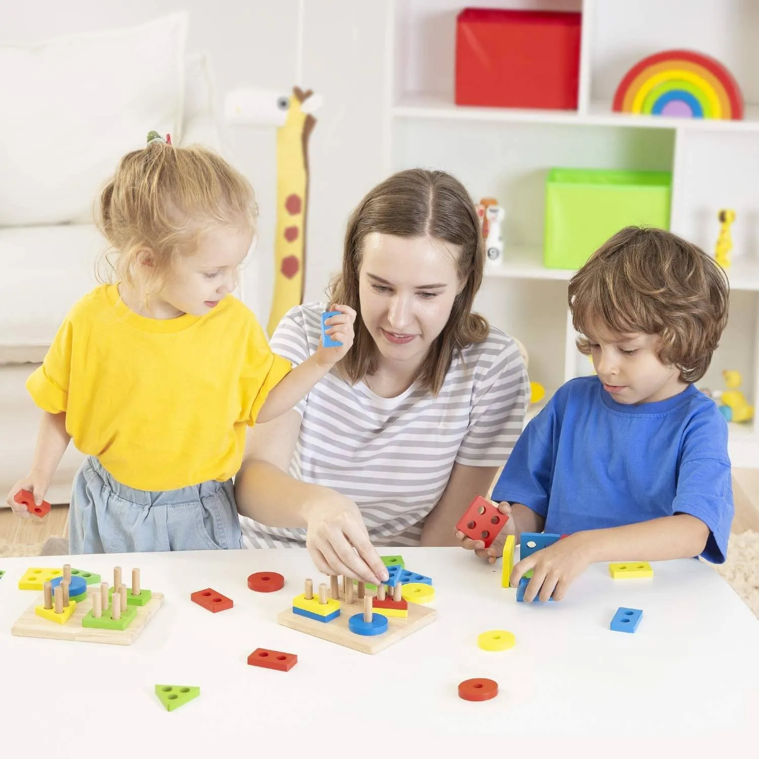 Educational Toys Wooden Shapes Sorter