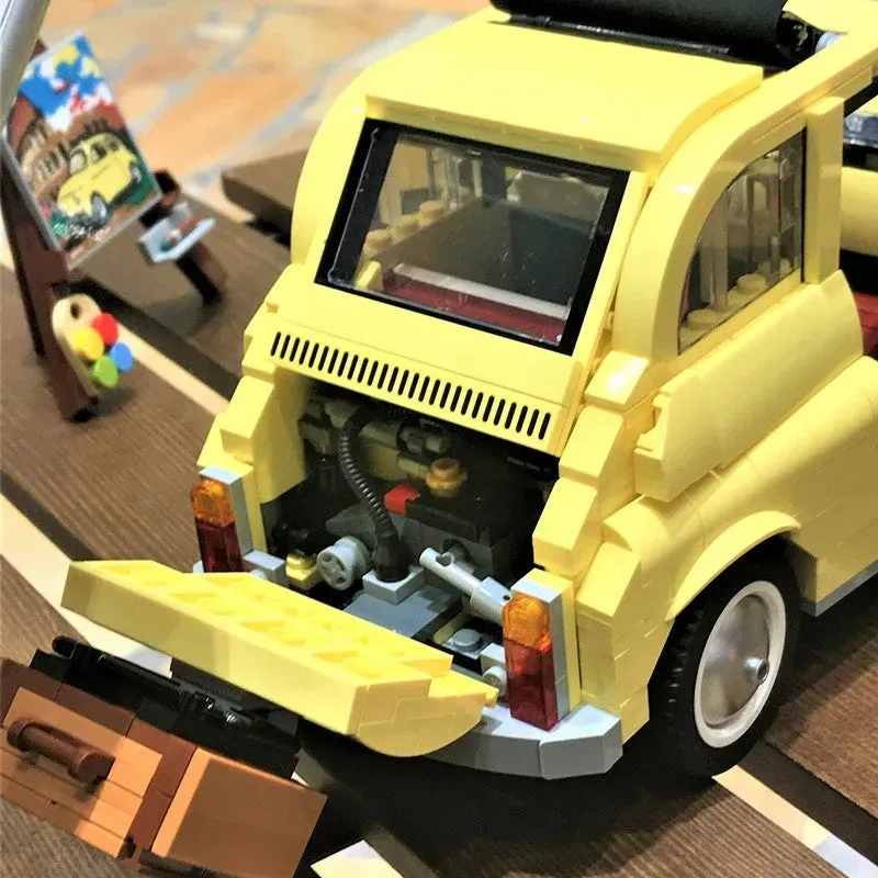 Expert Creator Tech MOC Classic Fiat 500 Car Bricks Toys