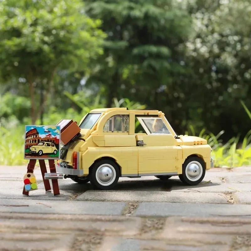Expert Creator Tech MOC Classic Fiat 500 Car Bricks Toys