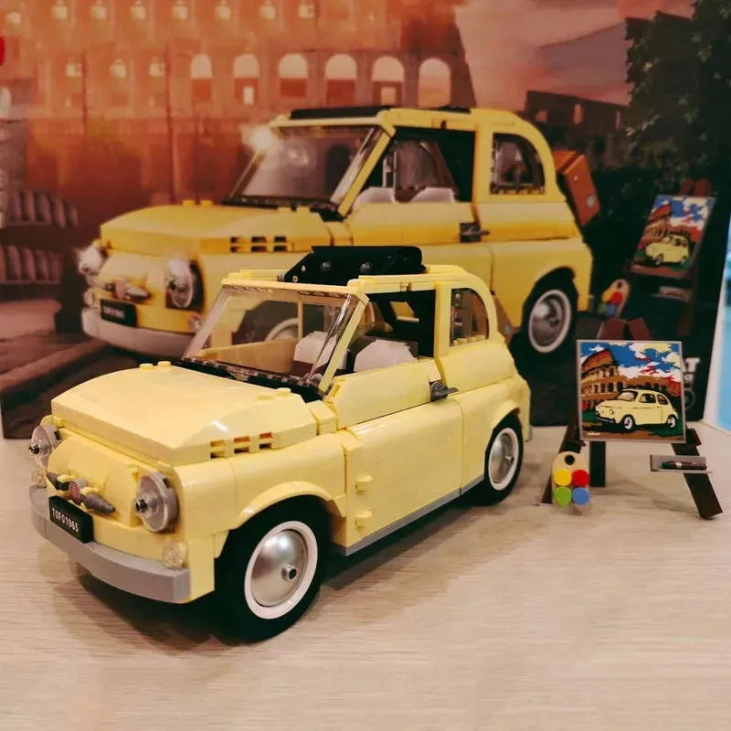 Expert Creator Tech MOC Classic Fiat 500 Car Bricks Toys