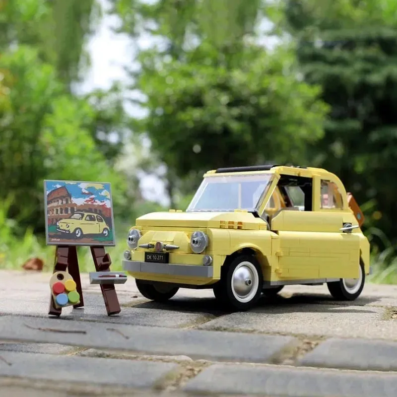 Expert Creator Tech MOC Classic Fiat 500 Car Bricks Toys