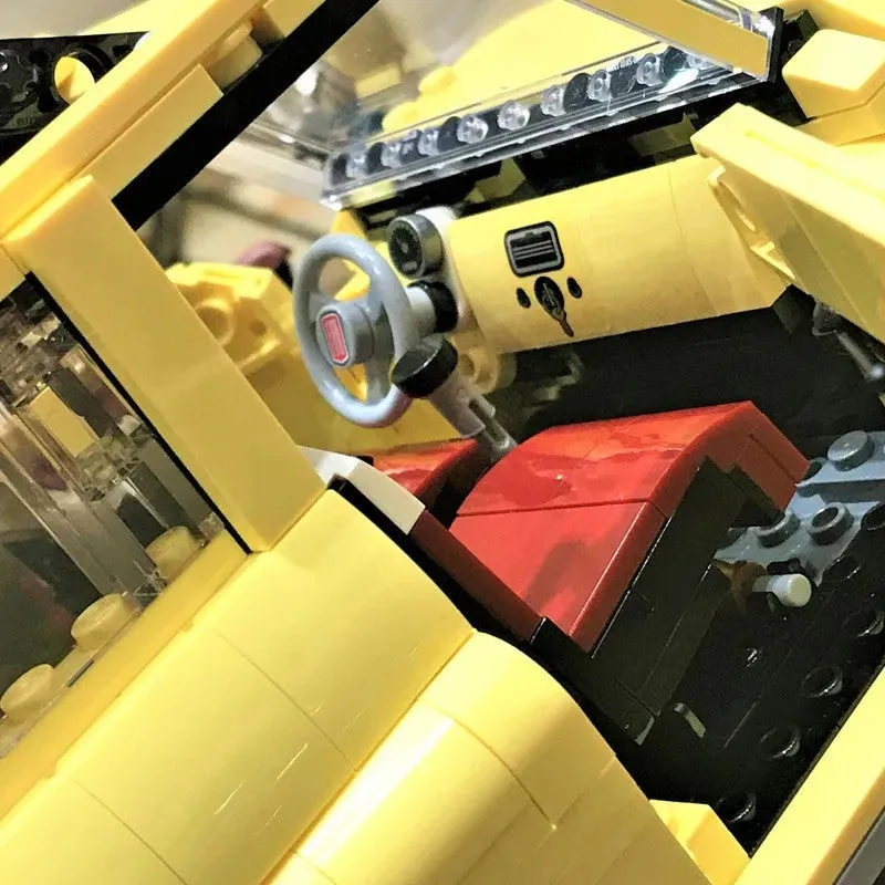 Expert Creator Tech MOC Classic Fiat 500 Car Bricks Toys