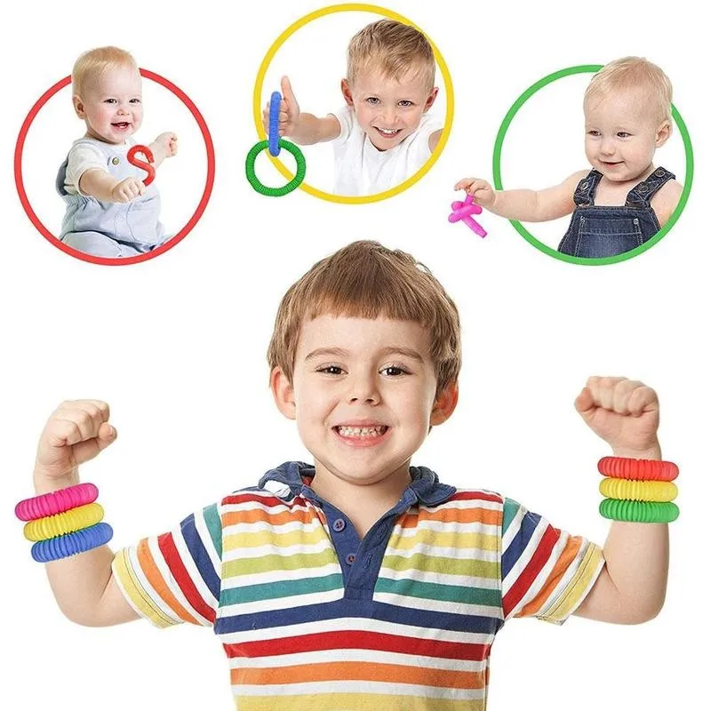 Flexible Sensory Tube Toy for Creative Play and Development