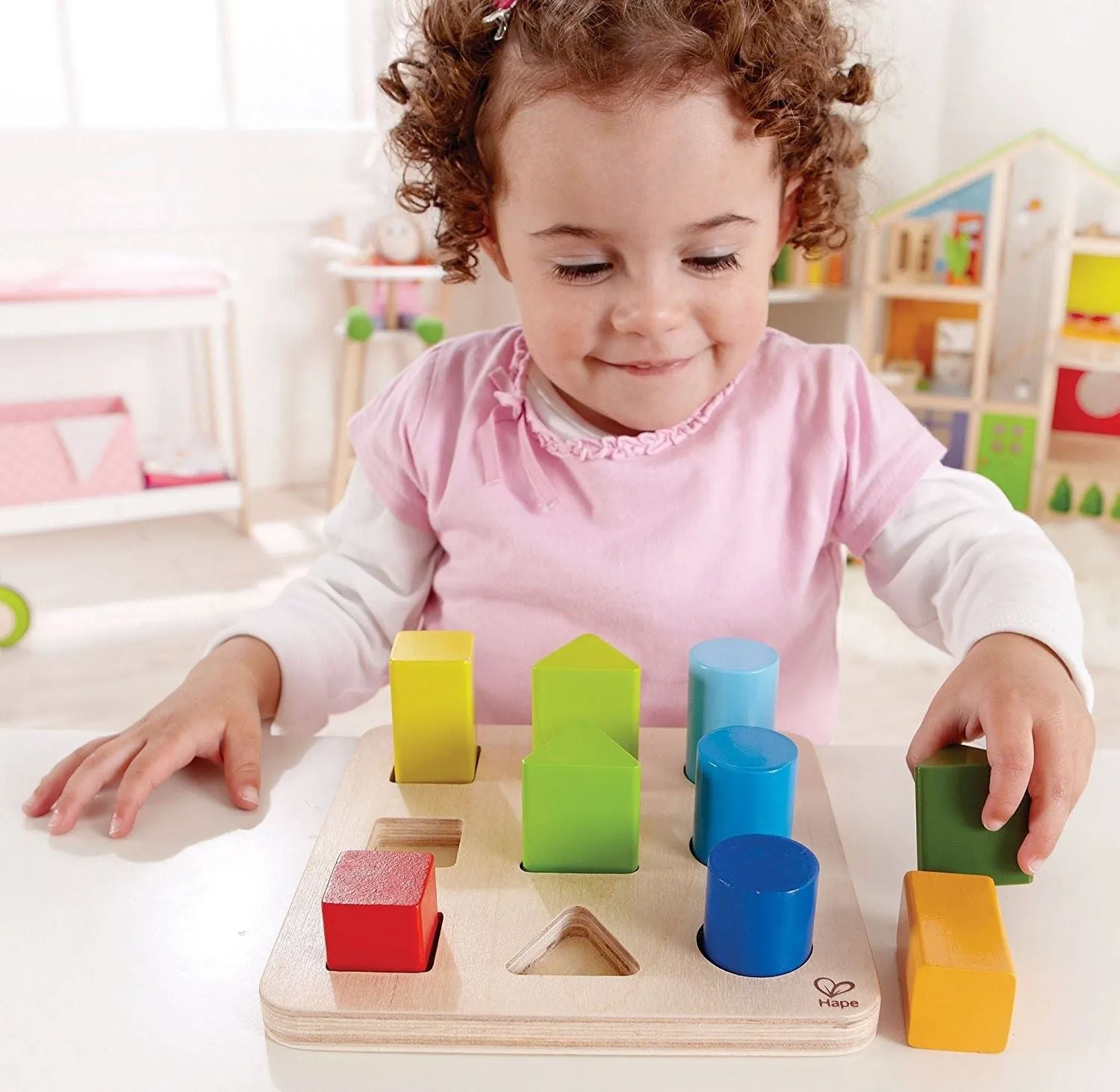 Hape Wooden Color & Shape Sorter 10pcs