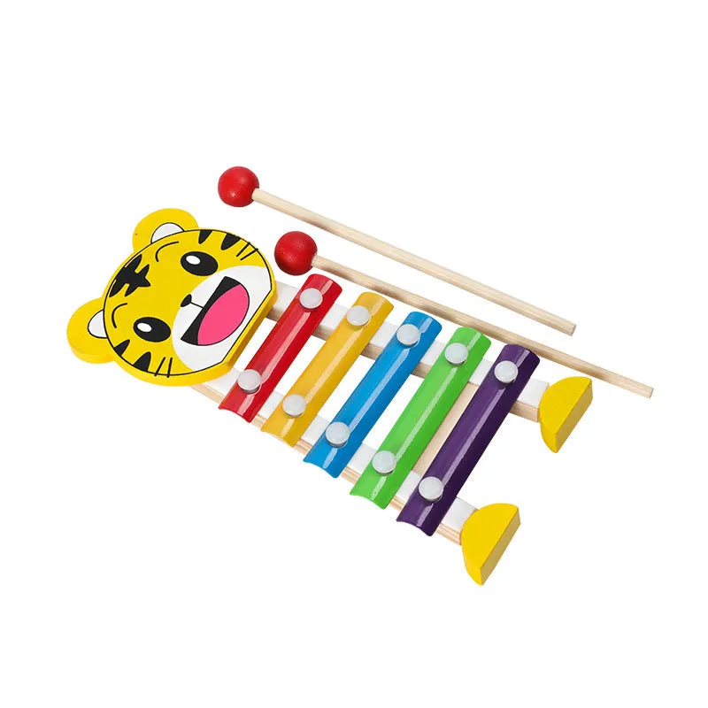 Interactive Montessori Wooden Rainbow Rattles: Fun & Educational Toy for Kids