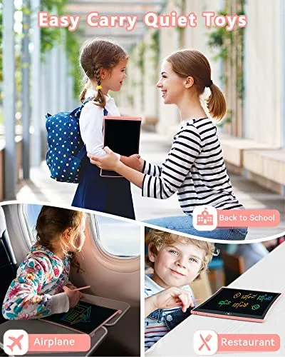 KOKODI LCD Writing Tablet 2 Pack for Kids 8.5inch, Colorful Toddler Drawing Pad Doodle Board, Educational Learning Travel Toys Gifts for Girls Boys Age 3 4 5 6 7 8