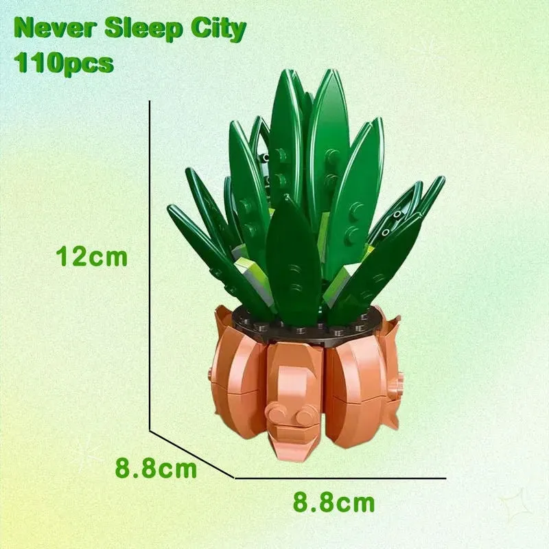 MIX Succulent Potted Plants Bricks MOC Kids Toys 92314
