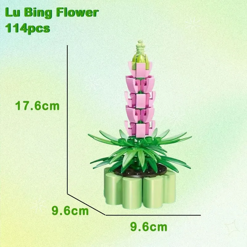 MIX Succulent Potted Plants Bricks MOC Kids Toys 92314