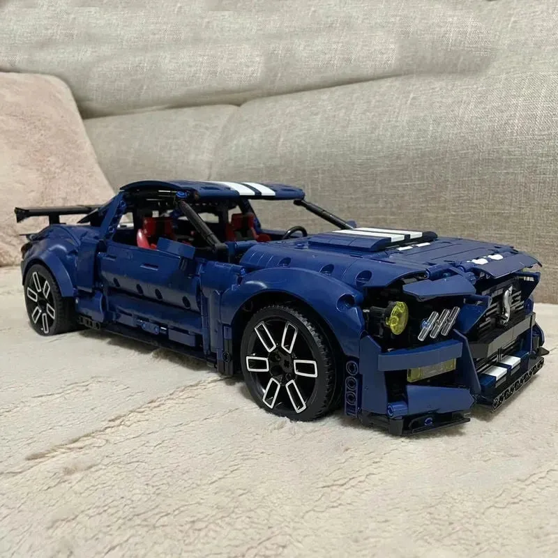 MOC Motorized RC Shelby GT500 Classic Racing Car Bricks Toy