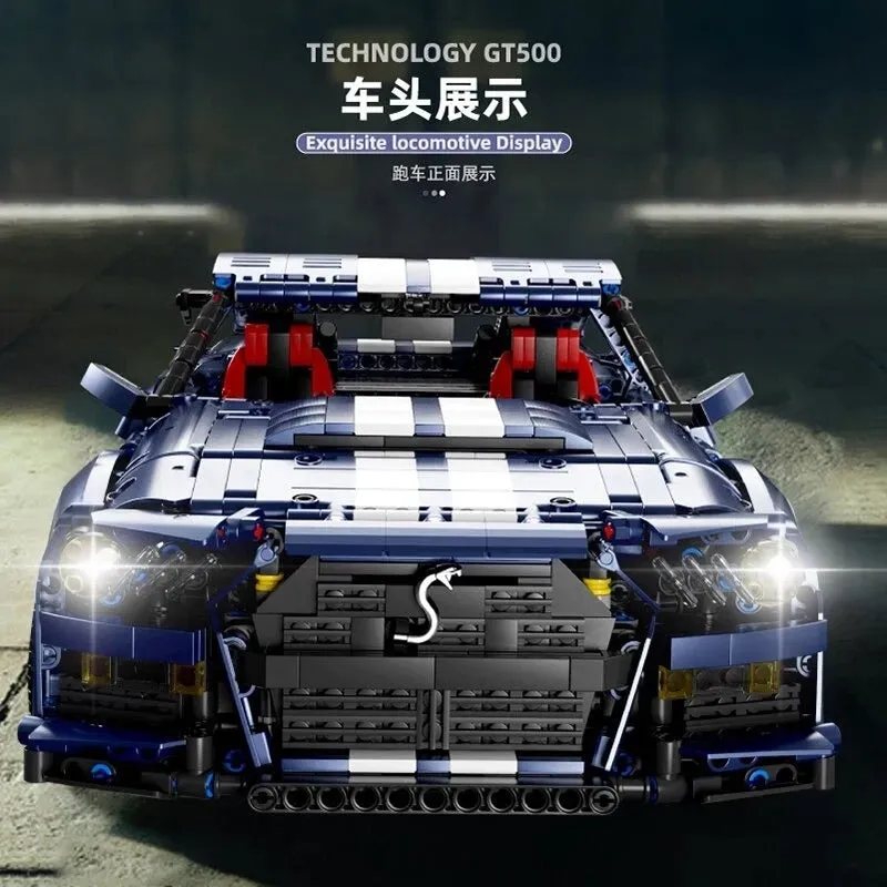 MOC Motorized RC Shelby GT500 Classic Racing Car Bricks Toy