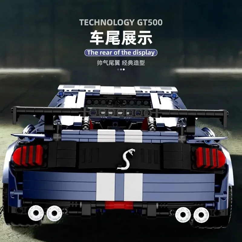 MOC Motorized RC Shelby GT500 Classic Racing Car Bricks Toy