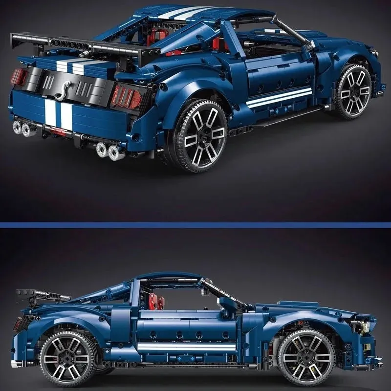 MOC Motorized RC Shelby GT500 Classic Racing Car Bricks Toy