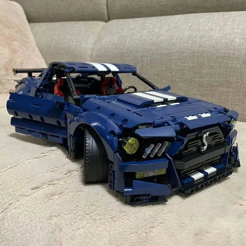 MOC Motorized RC Shelby GT500 Classic Racing Car Bricks Toy