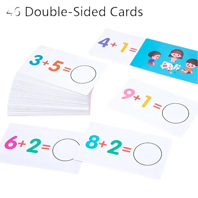 Montessori Math Wooden Toys - Addition & Subtraction Learning Set for Toddlers