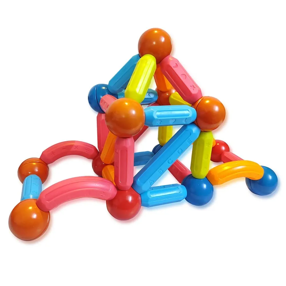 Mutlicolor Roundels Magnetic Balls And Stick Set - 32Pcs
