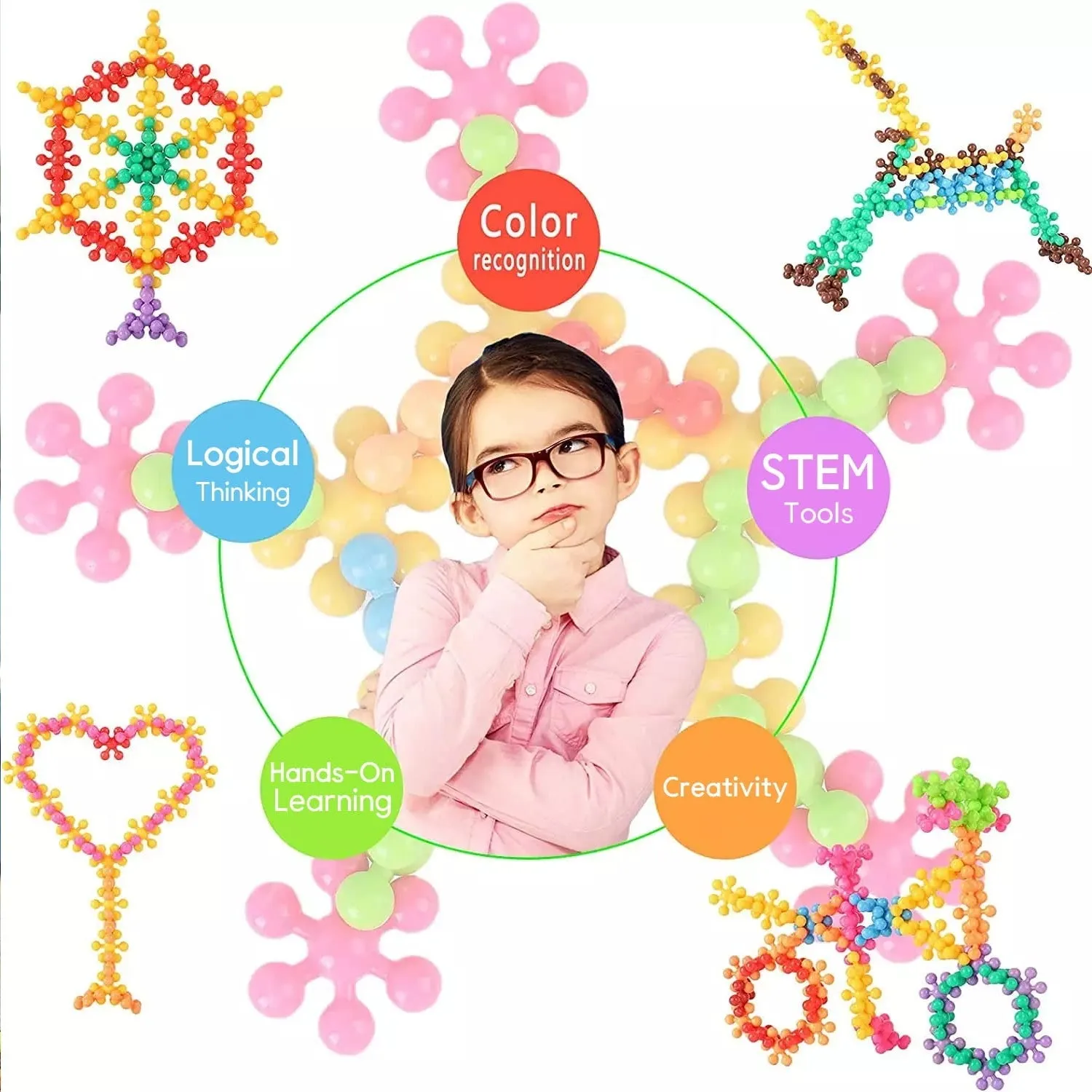 Star Shaped Block Interlocking Building Blocks Set