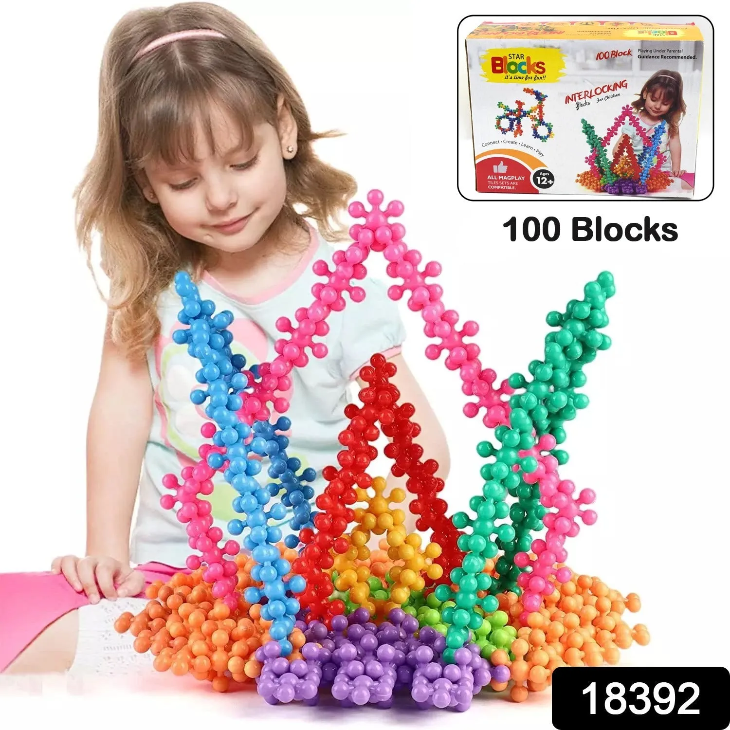 Star Shaped Block Interlocking Building Blocks Set