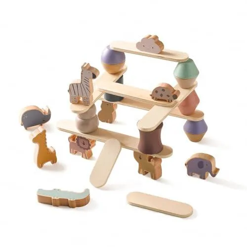 Wodden  Zoo Tower | Balancing Activities Toy | Great Gift for Kids and Toddlers | Wooden animal stacking Toys