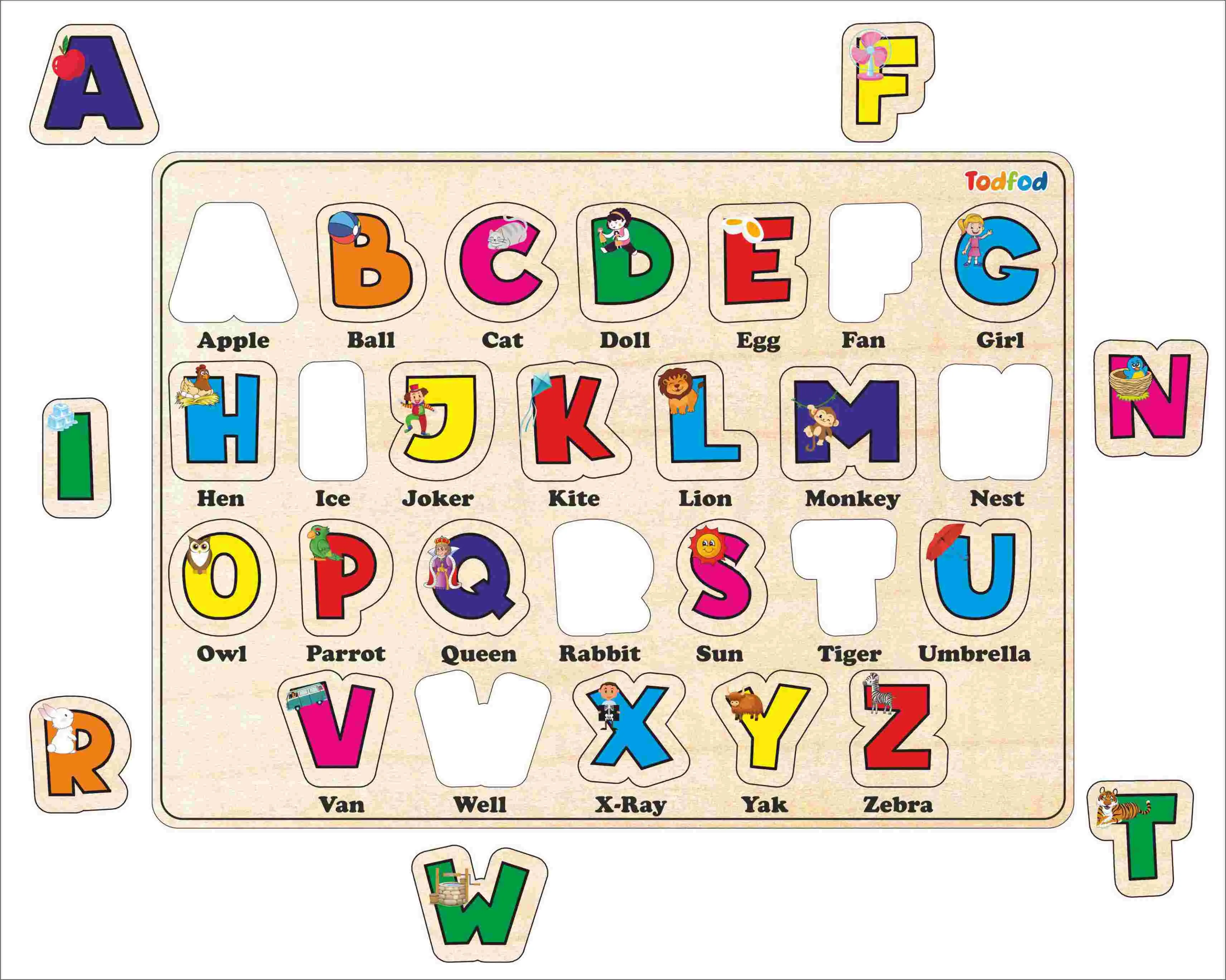Wooden English Alphabets Toy for Kids