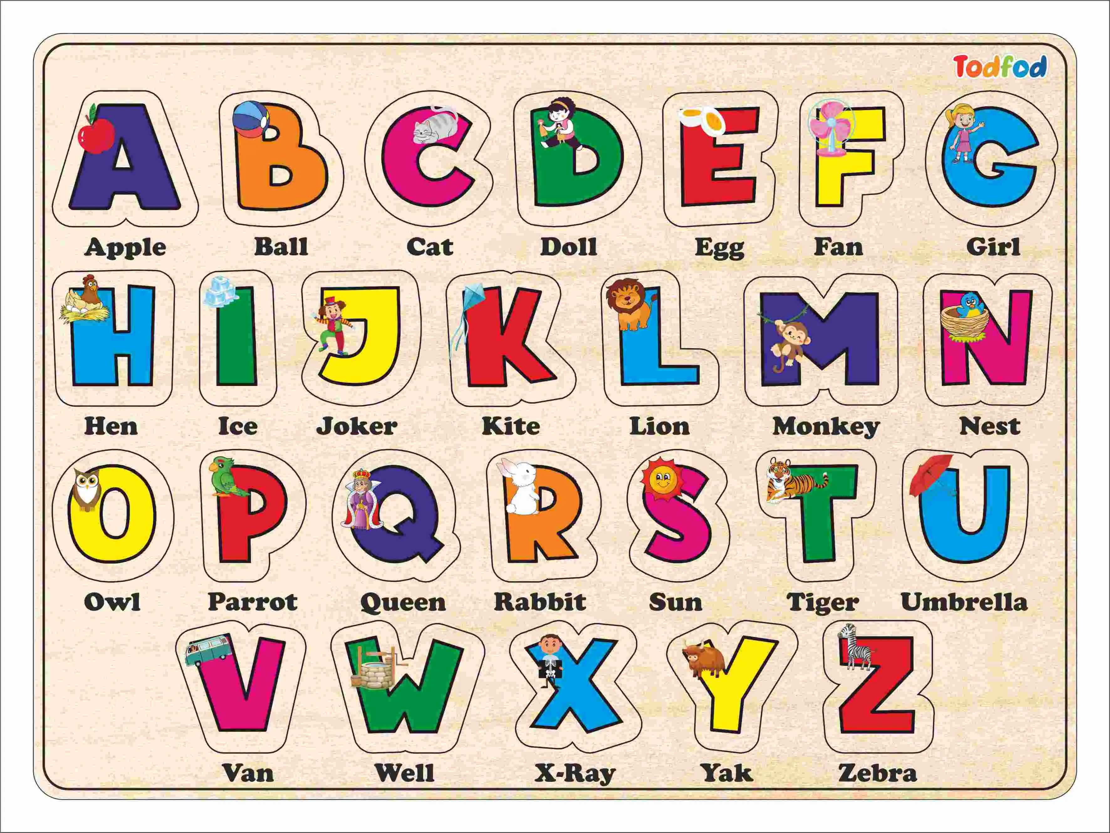 Wooden English Alphabets Toy for Kids