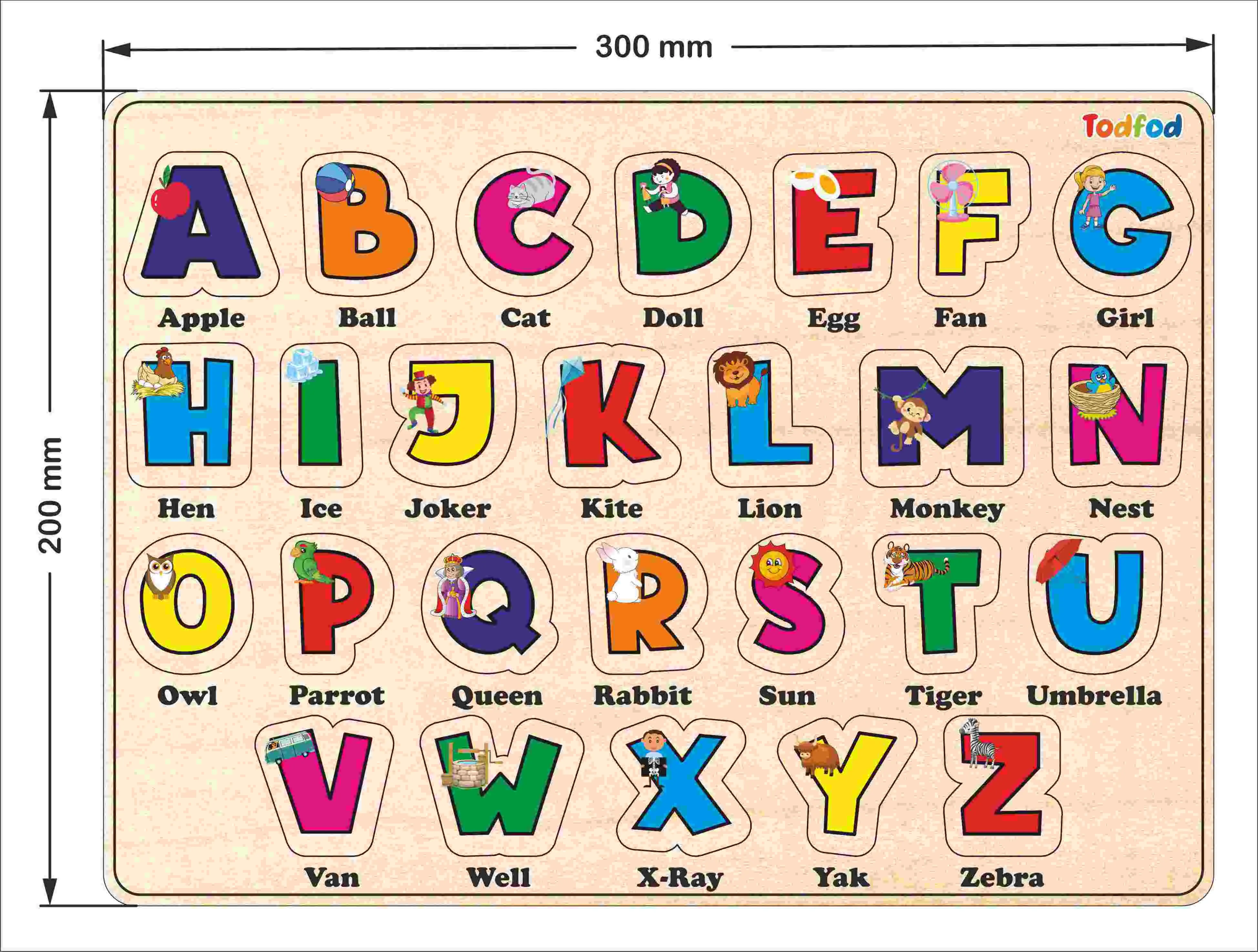 Wooden English Alphabets Toy for Kids