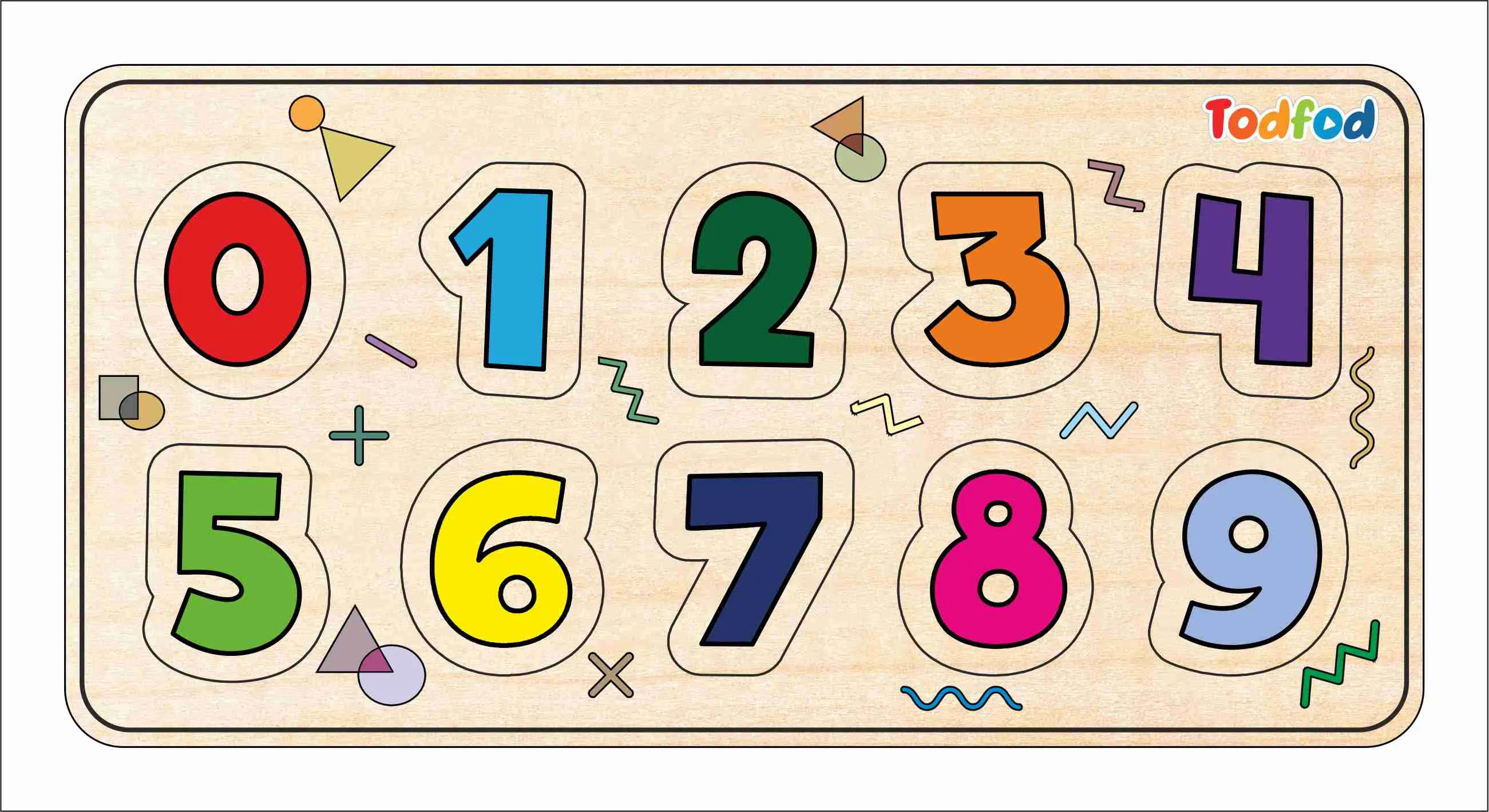 Wooden Jigsaw Puzzles - English Numbers for Kids