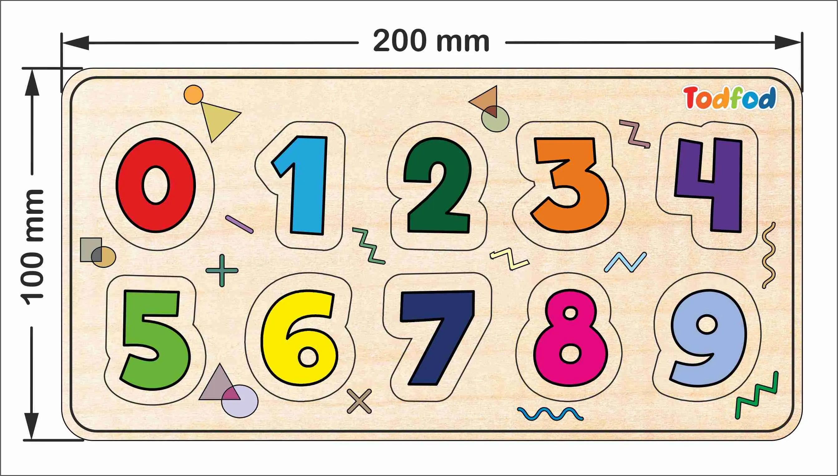 Wooden Jigsaw Puzzles - English Numbers for Kids