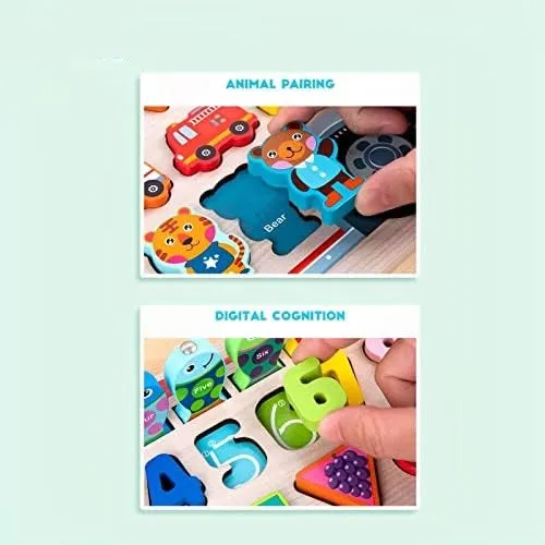 Wooden Montessori Toys for Toddlers, Fire engine theme