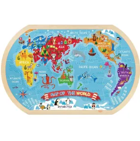 Wooden World Map Puzzle