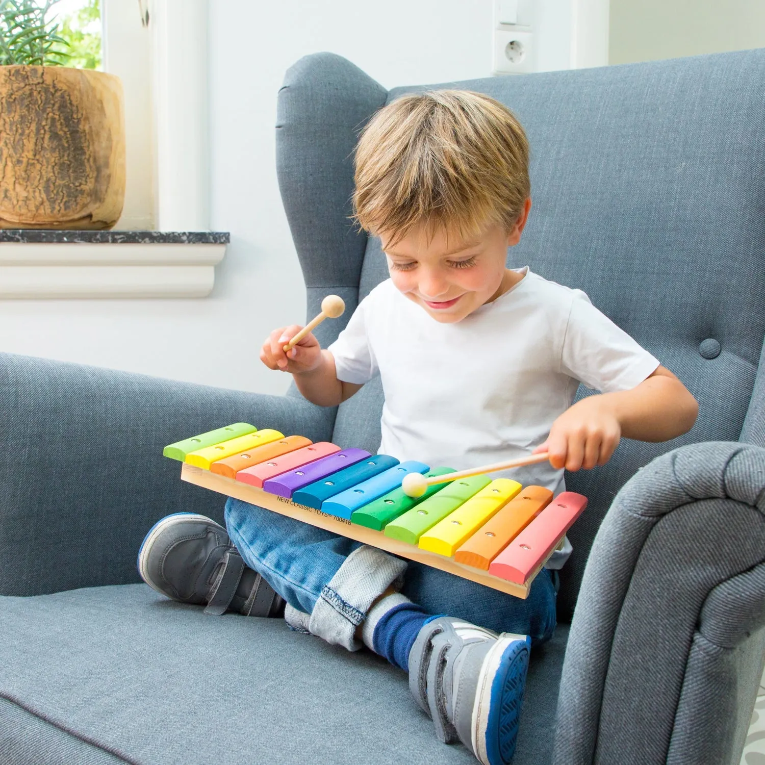 Xylophone (12 bars) wood - multicolor