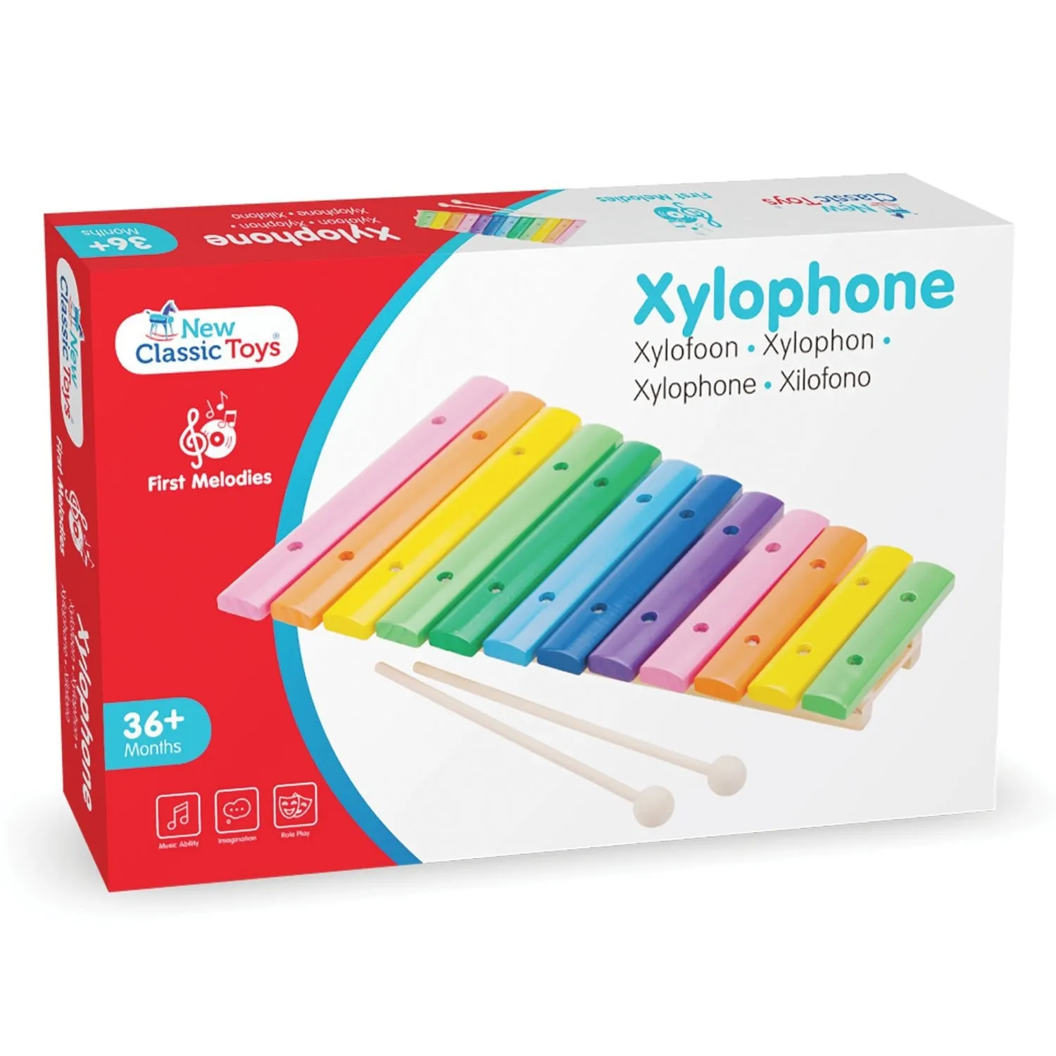 Xylophone (12 bars) wood - multicolor